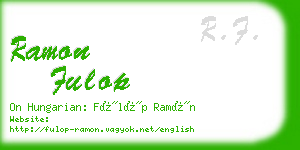 ramon fulop business card